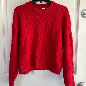 Girls size 10/12 Old Navy red sweater.